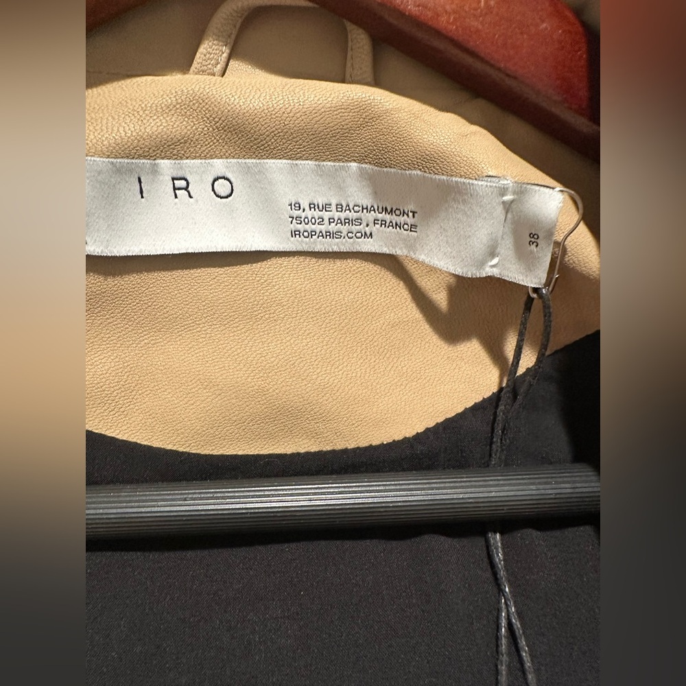 IRO Asheville Lambskin Moto Jacket Size 38 New - Picture 8 of 14